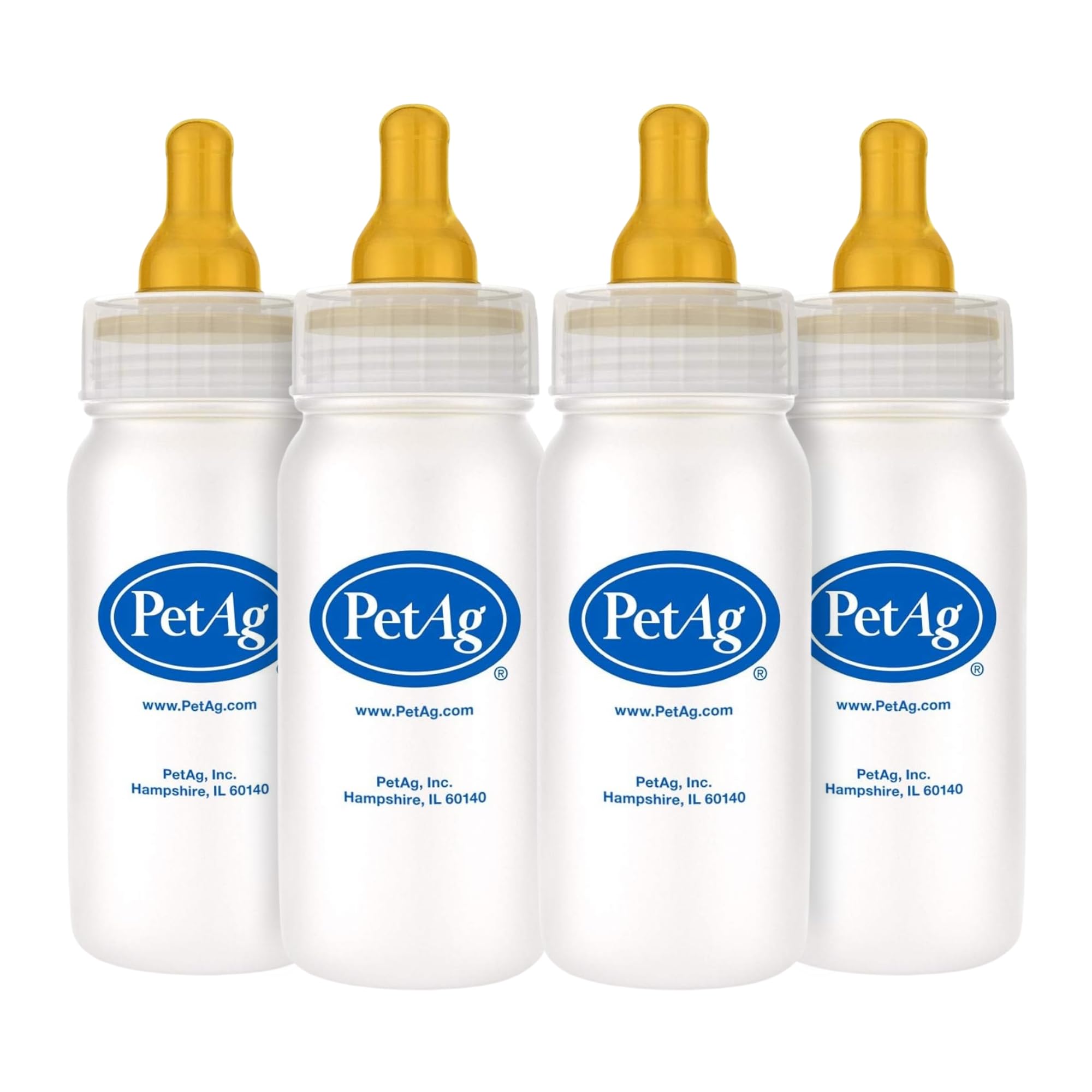 PetAg Nurser Bottle 4oz pack front view highlights natural feeding support and easy monitoring