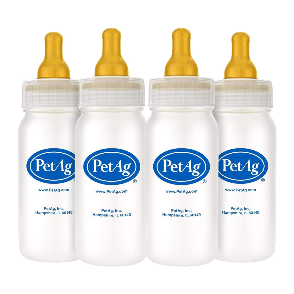 PetAg Nurser Bottle 4oz pack front view highlights natural feeding support and easy monitoring