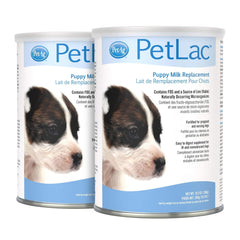 PetLac by PetAg packaging label highlighting complete puppy nutrition.