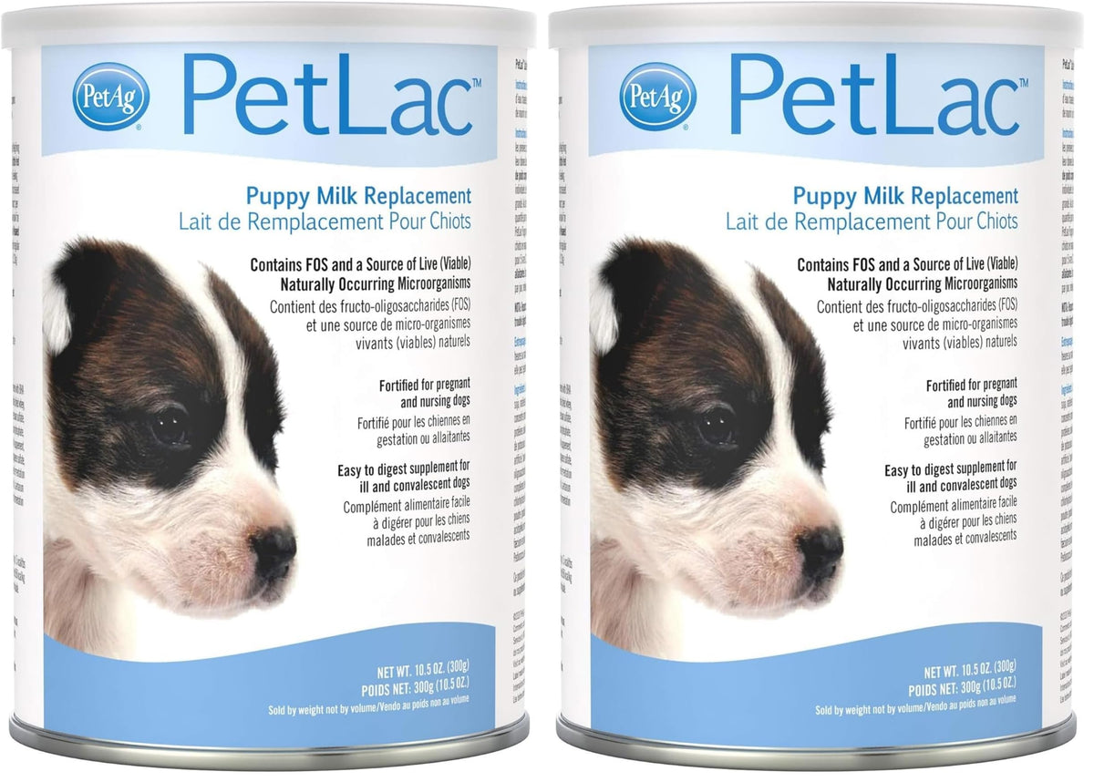PetAg PetLac puppy milk replacer bottle ready to feed promotes healthy growth.