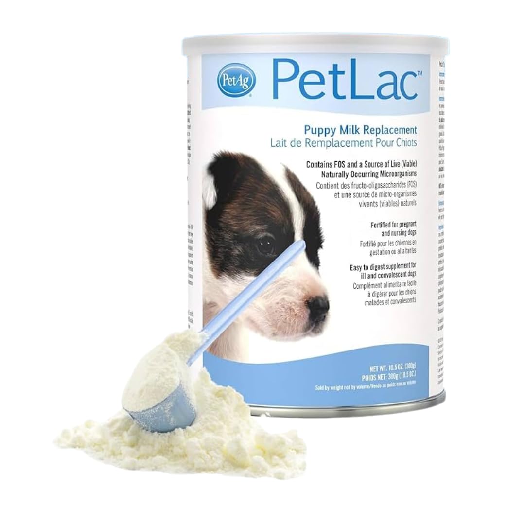 PetLac ready liquid prepared for quick puppy feeding.