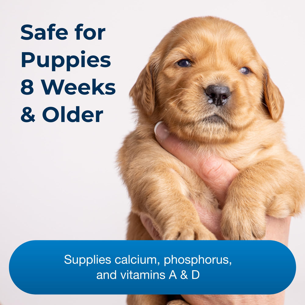 PetAg Sure Grow 100 puppy eating mixed food demonstrates easy administration