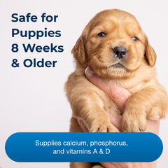 PetAg Sure Grow 100 puppy eating mixed food demonstrates easy administration