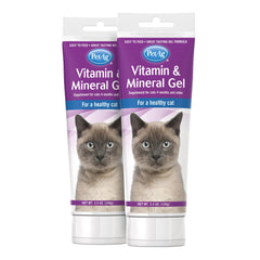 PetAg Vitamin & Mineral Gel for Cats bottle pack 2 provides easy daily nutrition for adults.