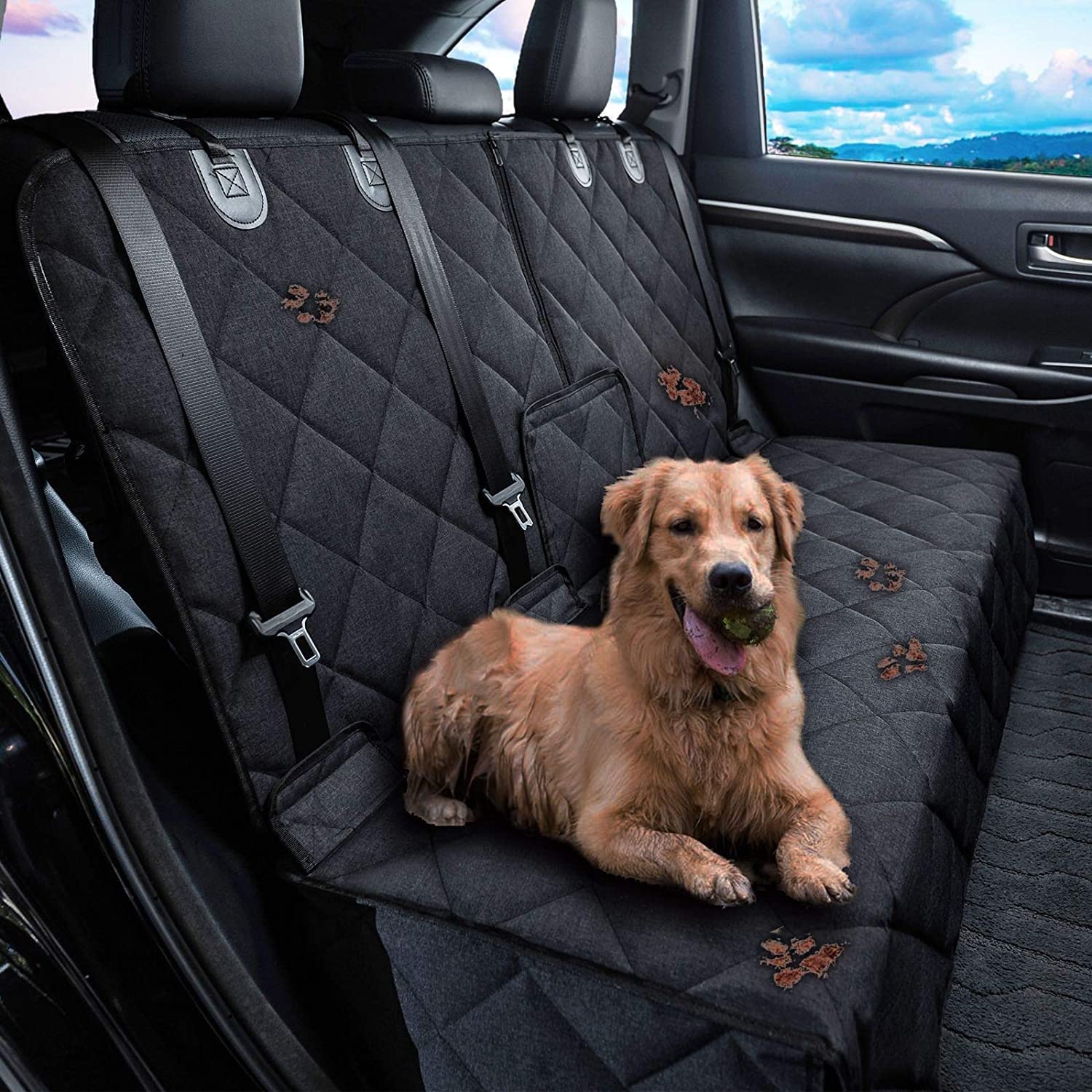 Petalage car-seat-cover-quick-clean-vacuum restores fresh look.