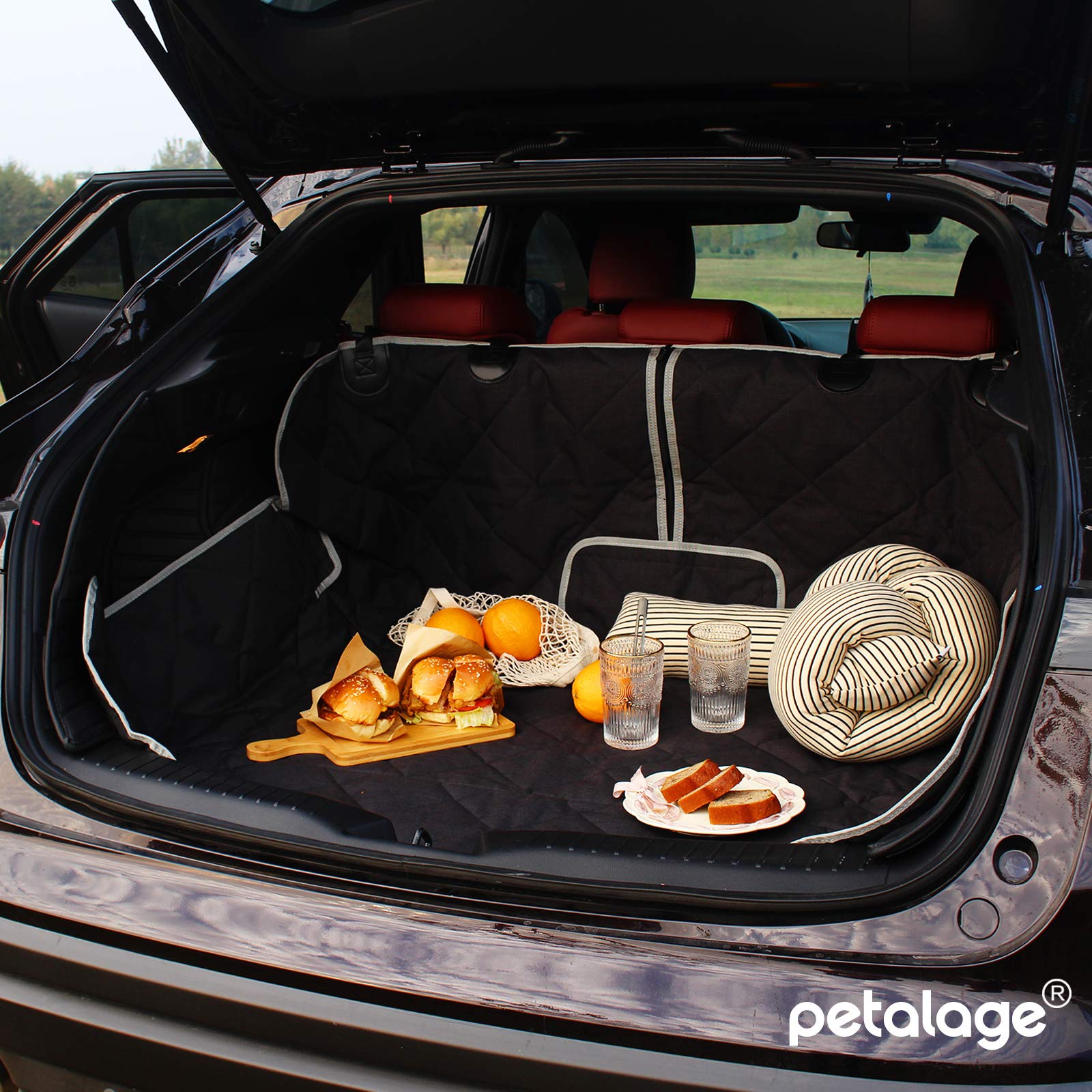 Petalage dog seat cover compatible with cars trucks SUVs for versatile protection