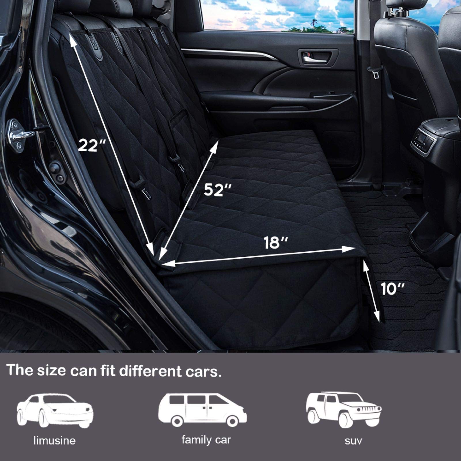 Petalage seat-cover-anchors-safety two anchors prevent sliding during trips.
