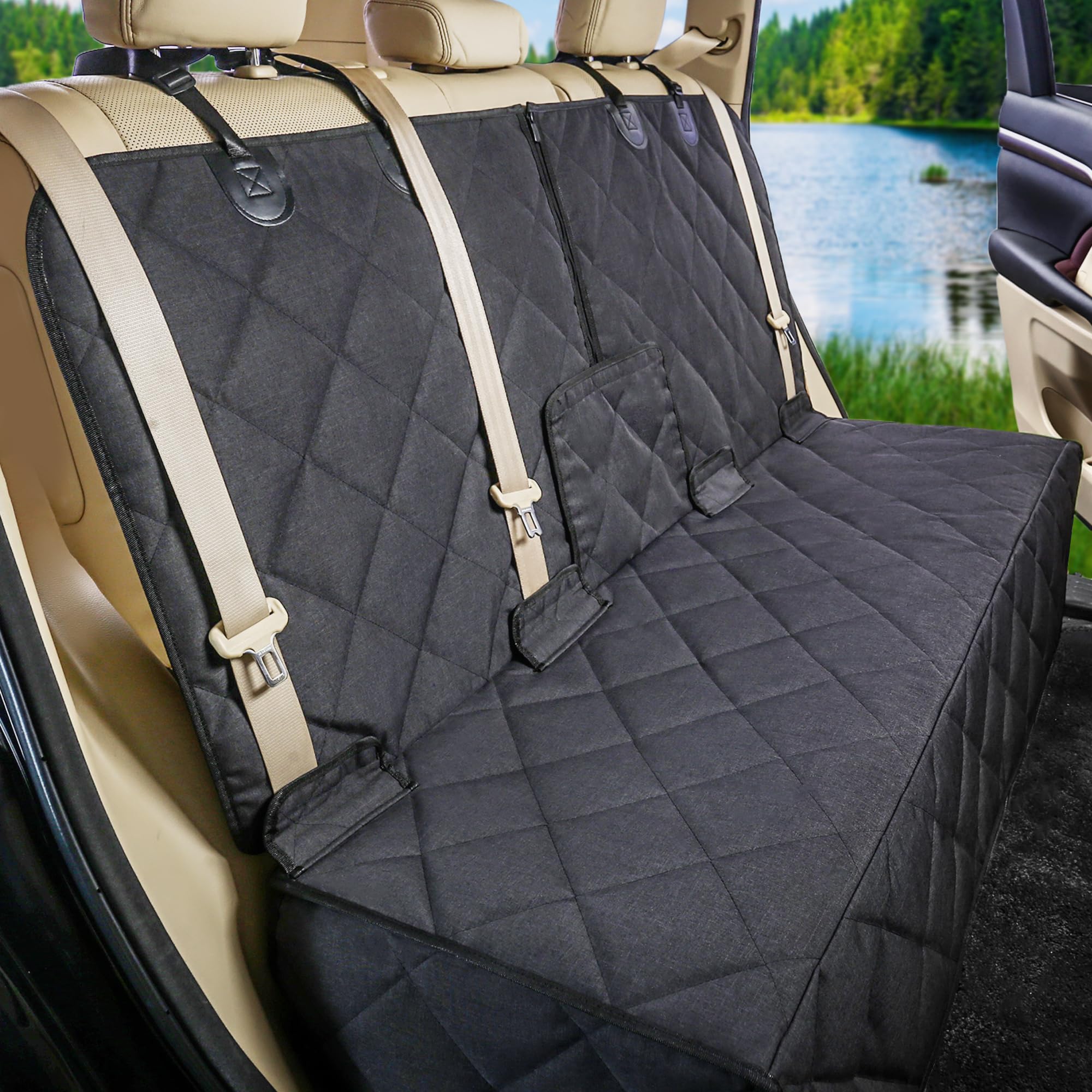 Petalage seat-cover-easy-clean-wet-cloth-vacuum cleans in minutes.