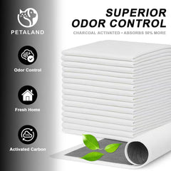 Petaland Charcoal Dog Pads-odor-control-layer neutralizes smells effectively.