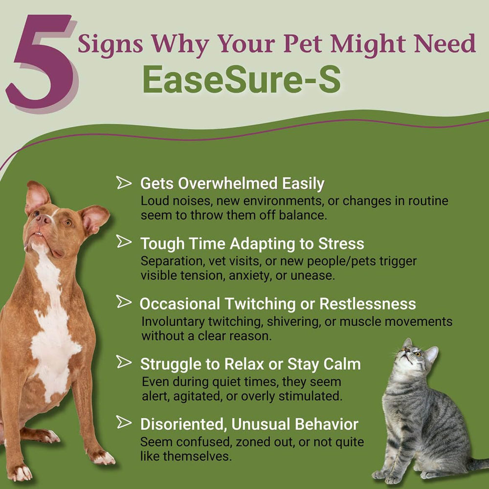 PetAlive EaseSure-S tincture drops soothe stress in dogs and cats