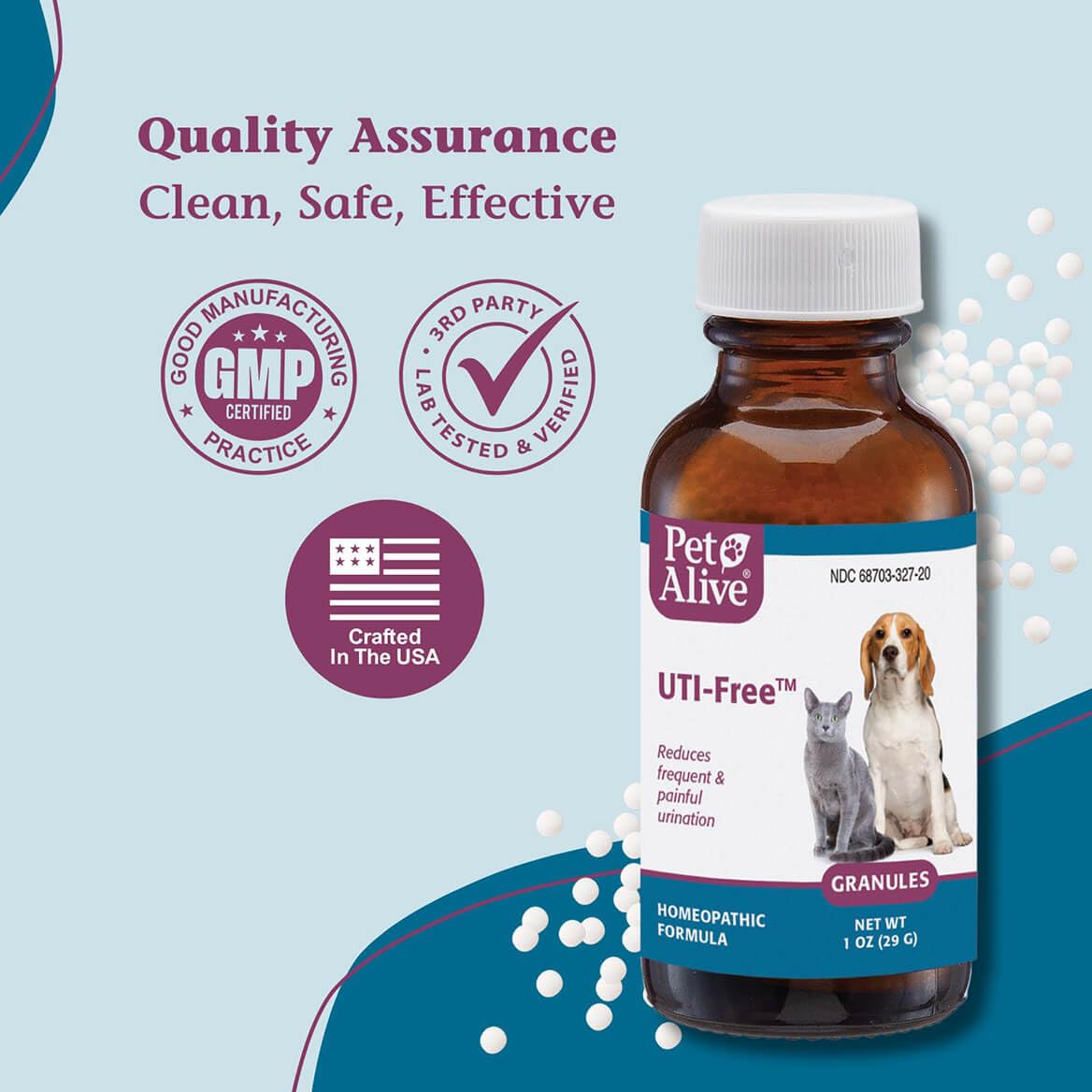 PetAlive gluten-free label shows no artificial colors or preservatives.