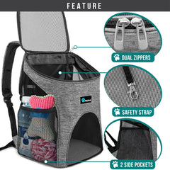 PetAmi airline-approved backpack fits under-seat for easy boarding