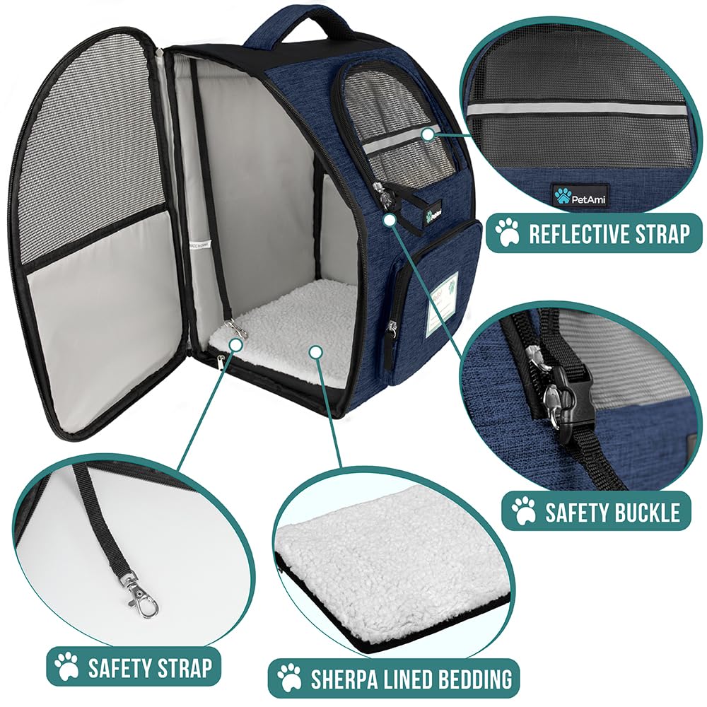PetAmi airline-approved carrier helps you travel with confidence through airports.