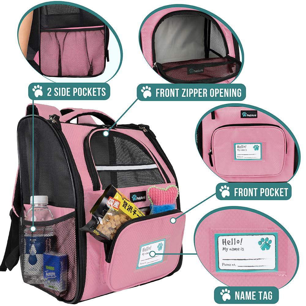 PetAmi airline-approved pet backpack ready for airport travel