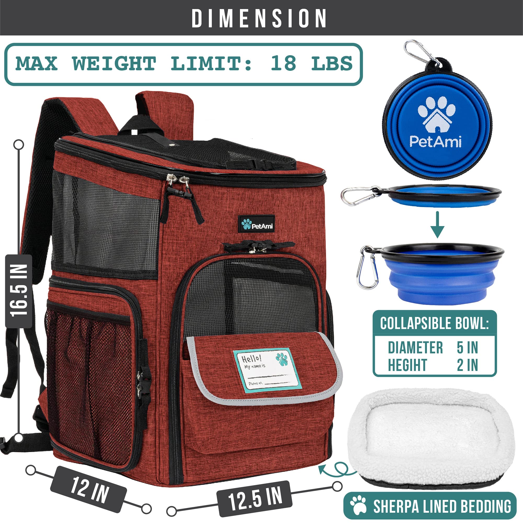 PetAmi airline-approved carrier backpack supports travel by air
