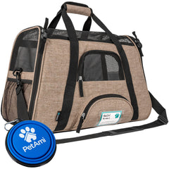 PetAmi airline-approved pet carrier under-seat design for easy flight travel.