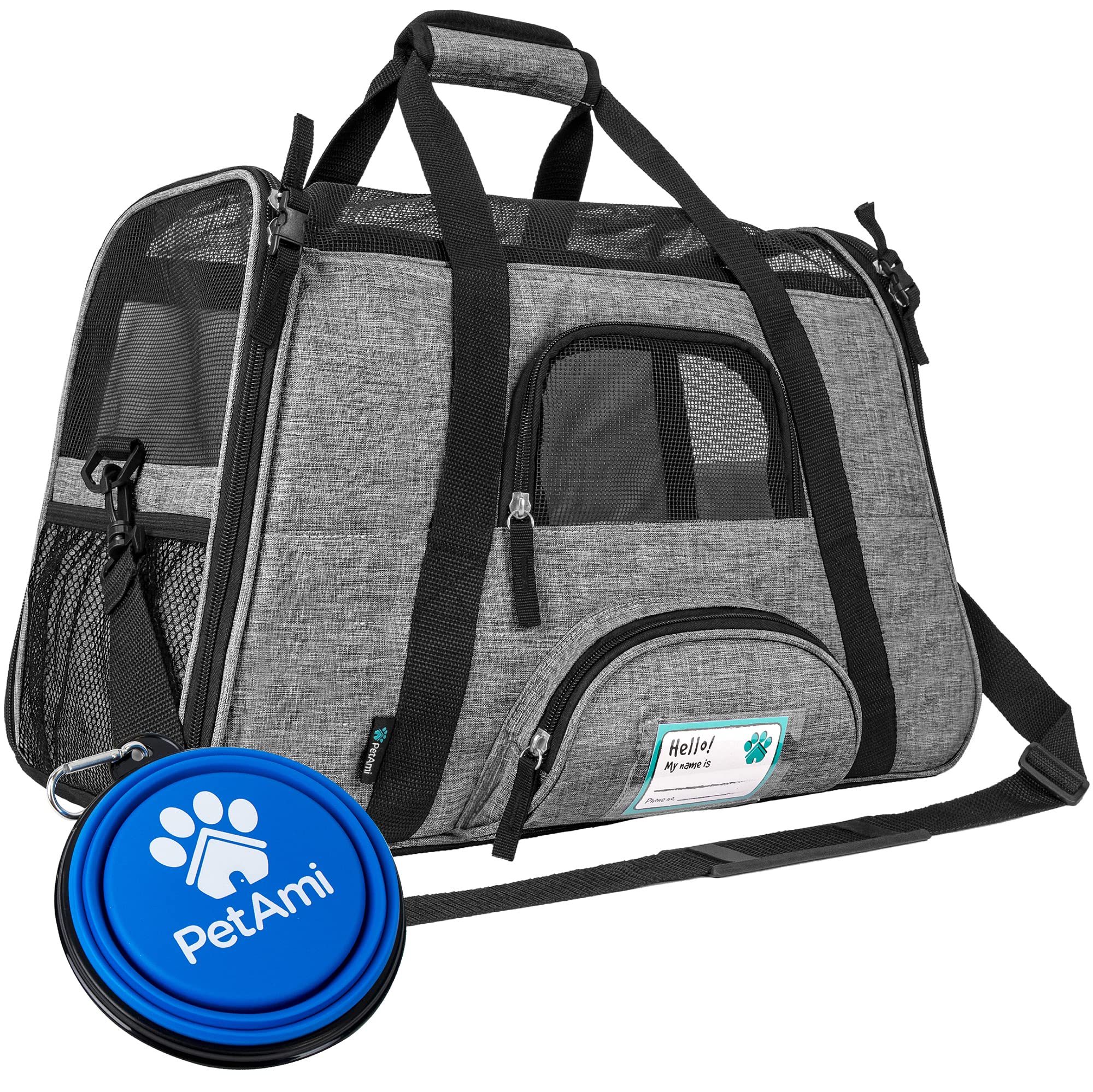 PetAmi airline-approved carrier under-seat for small pets, convenient travel compatibility.