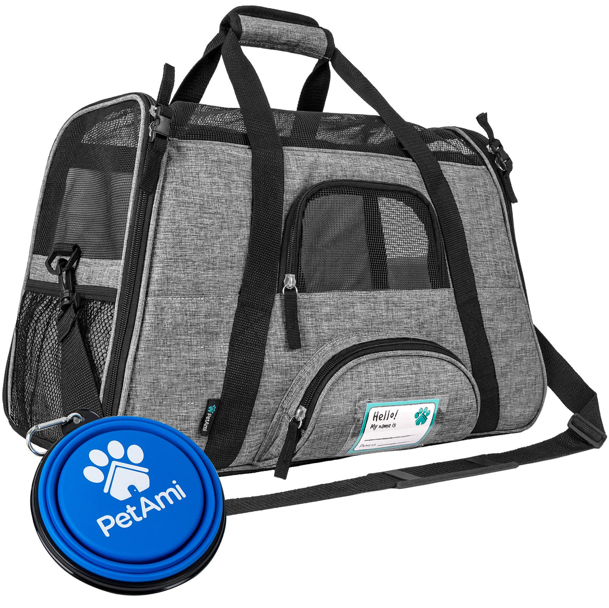 PetAmi airline-approved carrier under-seat for small pets, convenient travel compatibility.