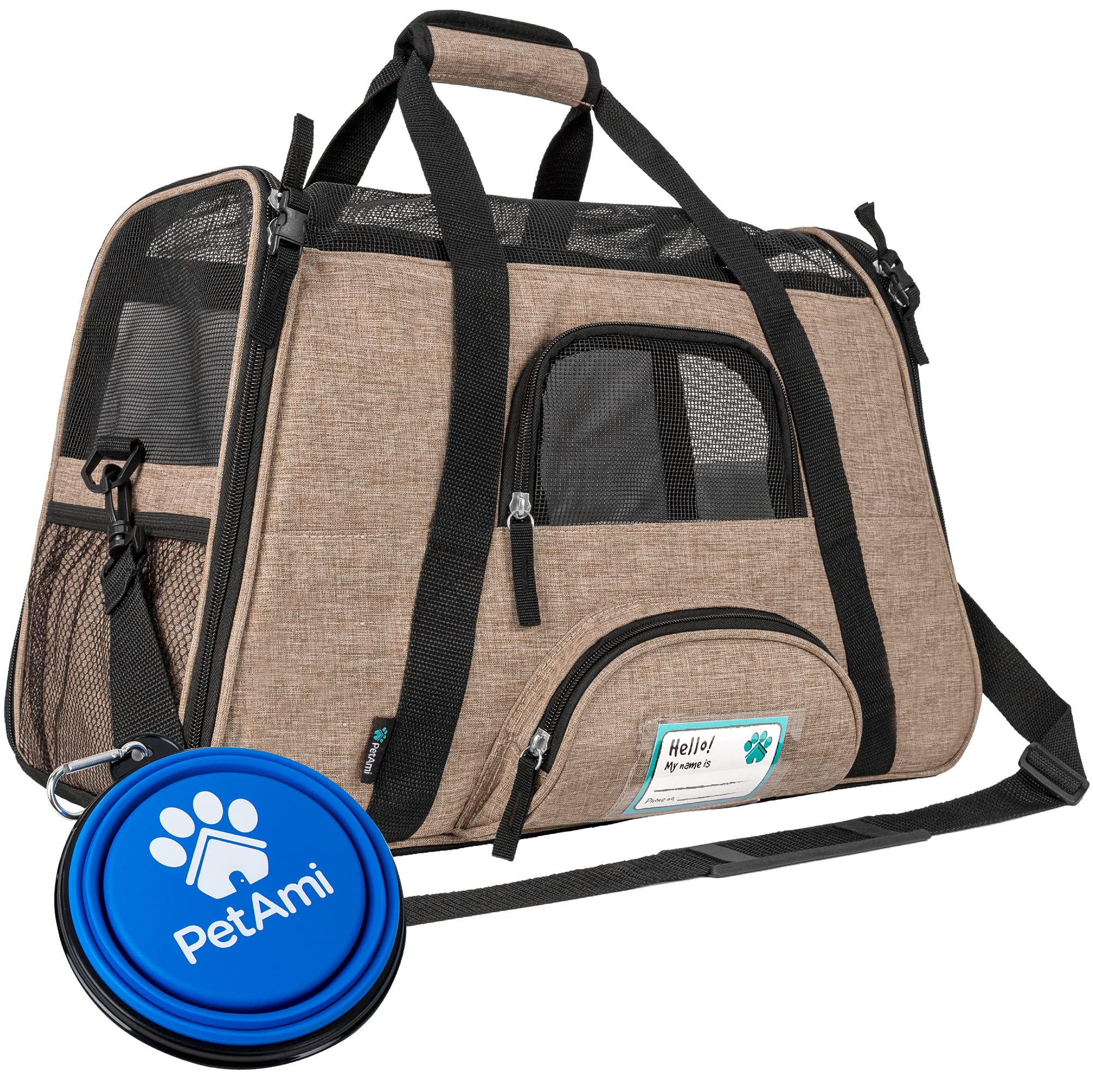PetAmi airline-approved pet carrier under-seat for convenient plane travel