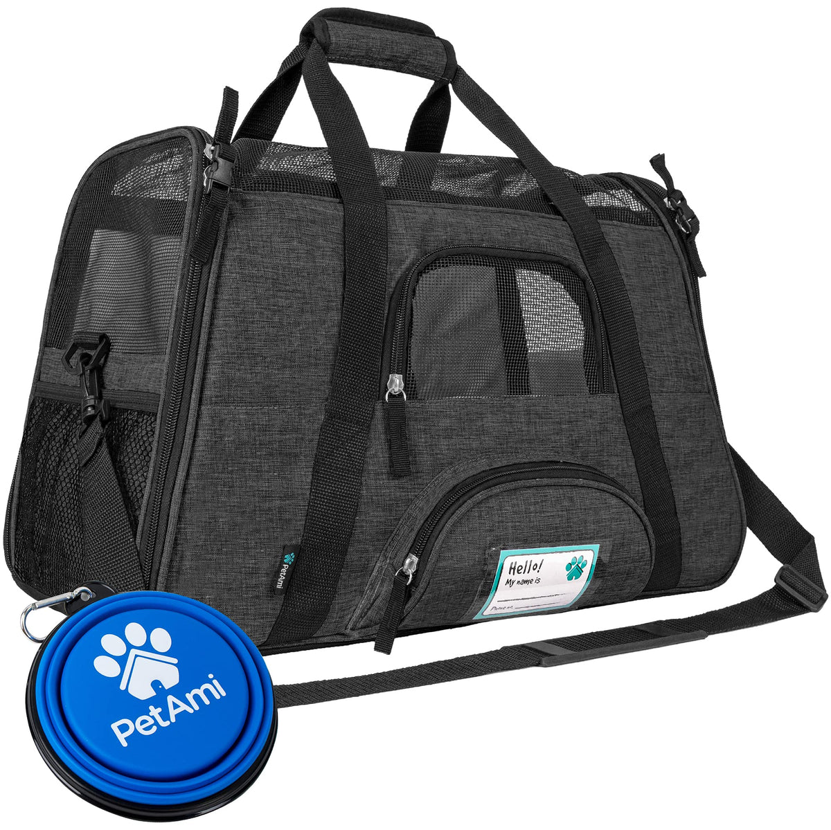 PetAmi airline-approved pet carrier under-seat setup for convenient air travel.