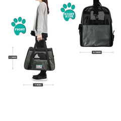 PetAmi airline approved carrier with ventilated mesh for airflow