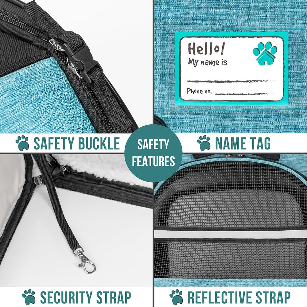 PetAmi 600D polyester construction ensures durable travel gear