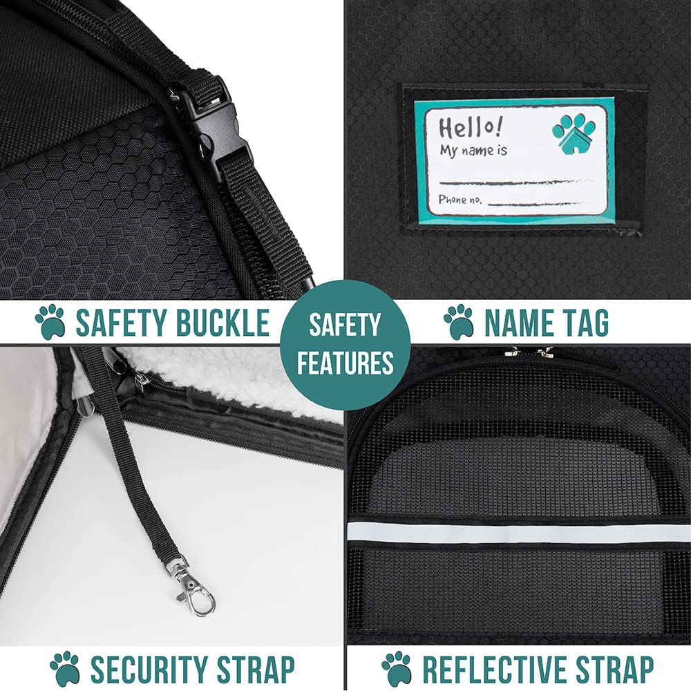 PetAmi backpack carrier inside safety buckle preventing pet escape