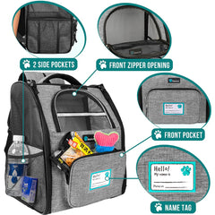 PetAmi backpack carrier ventilated mesh window for airflow during travel