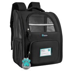 PetAmi backpack carrier ventilated design provides airflow for pet comfort during hiking.
