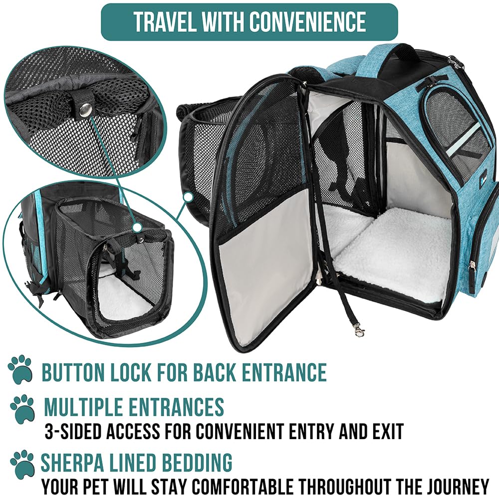 PetAmi carrier with sherpa-lined bedding offers cozy rest