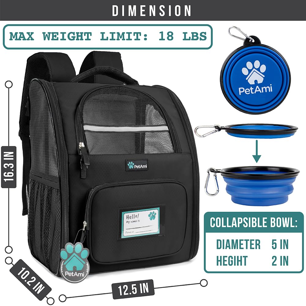 PetAmi backpack carrier side-entry showcases easy access for quick, stress-free pet loading.