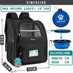 PetAmi backpack carrier side-entry showcases easy access for quick, stress-free pet loading.