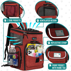 PetAmi cat backpack carrier side ventilation for airflow