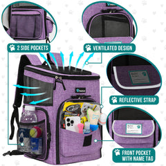 PetAmi cat backpack carrier side ventilation highlights airflow.