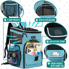 PetAmi cat backpack ventilated side view showing airflow