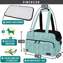 PetAmi Small Dog Purse Carrier side view showing sturdy frame and hands-free carry.