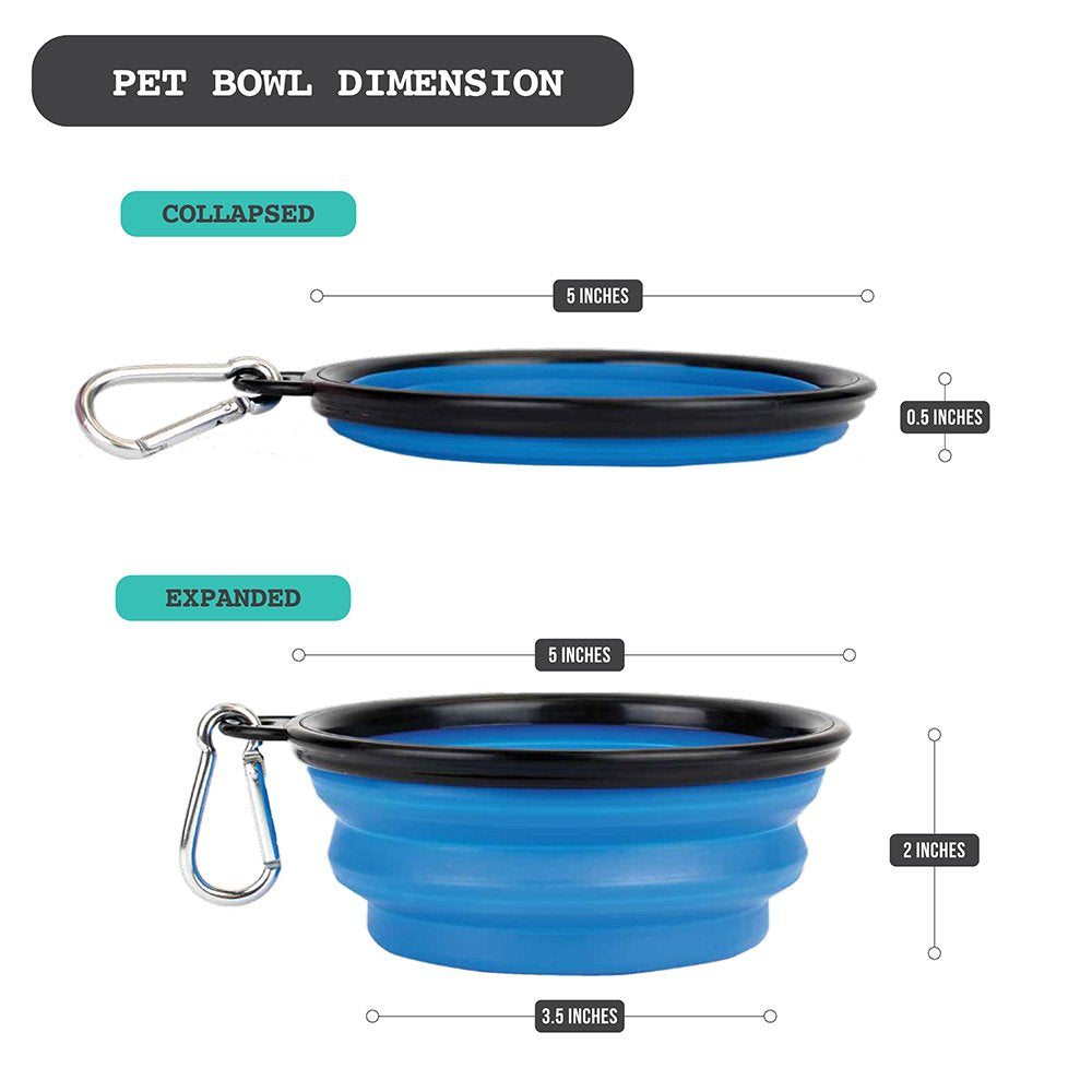 PetAmi collapsible silicone bowl included supports hydration on trips and outings