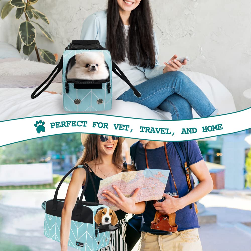PetAmi compact carrier fits pets up to 12 lbs for travel comfort