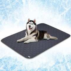 PetAmi cooling mat grey 60x80 for large dogs keeps them cool and relaxed
