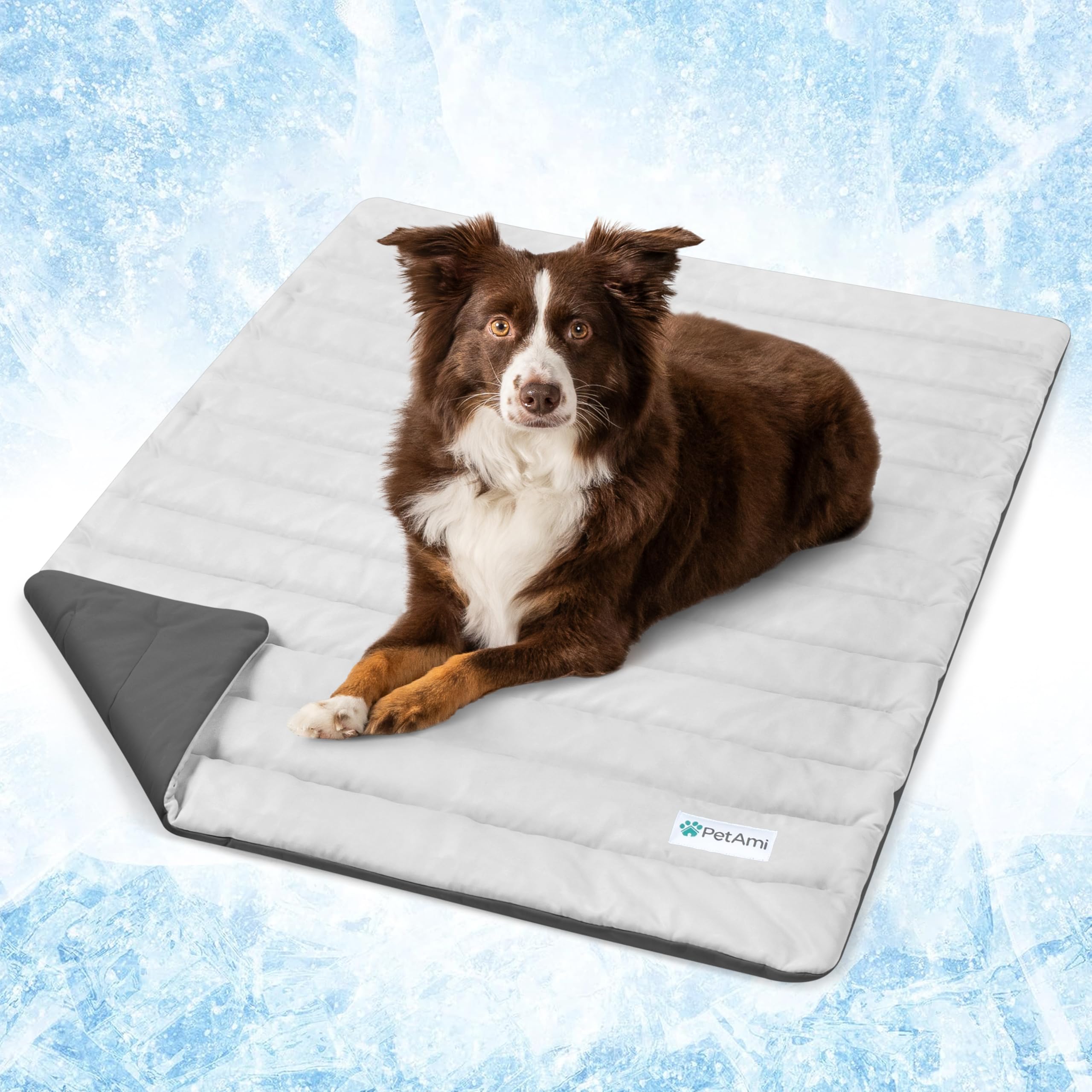 PetAmi cooling mat side view shows durable furniture protection and cooling comfort.