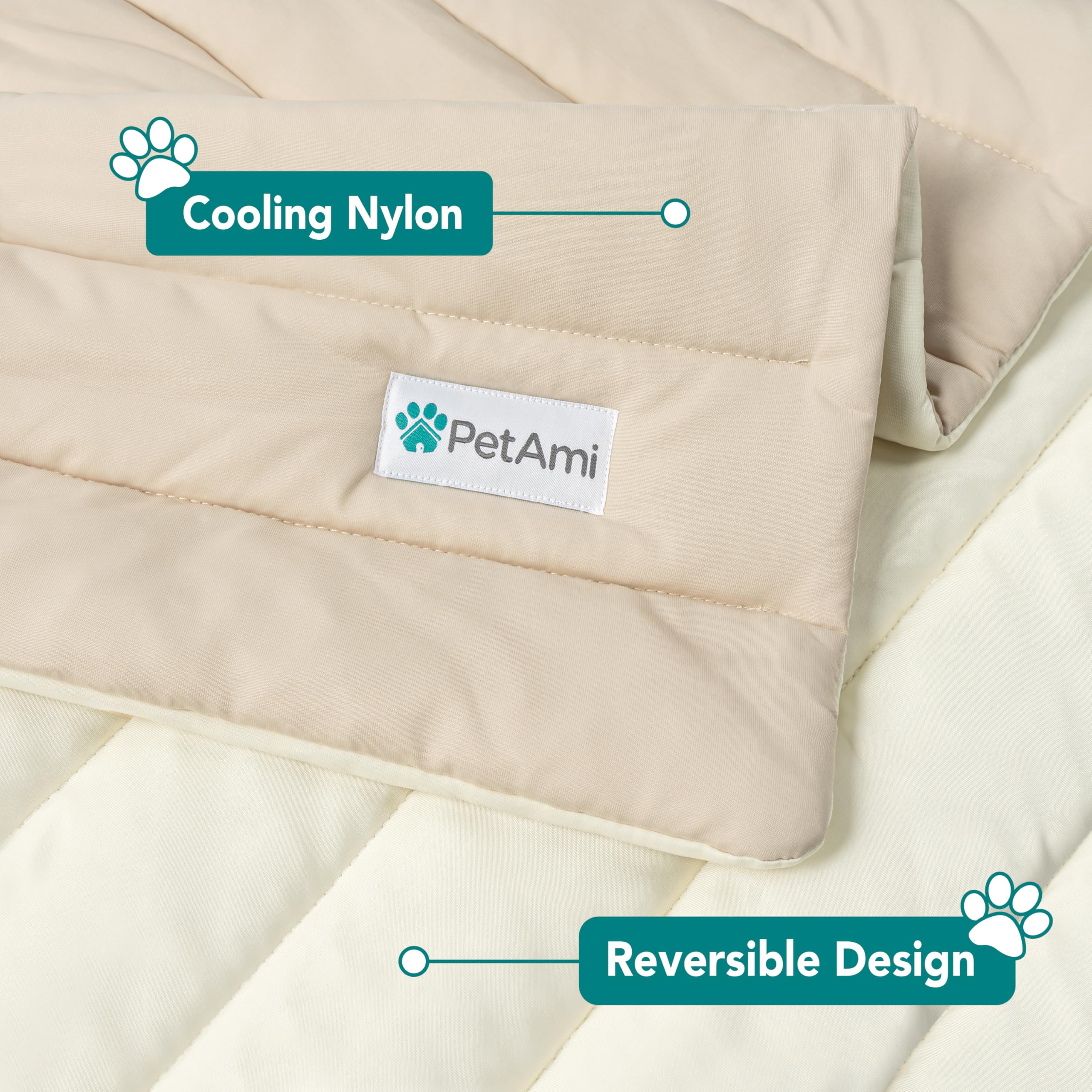 PetAmi crate mat kennel cover protects furniture and cools pets