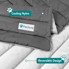 PetAmi crate mat in kennel gray showing interior padding
