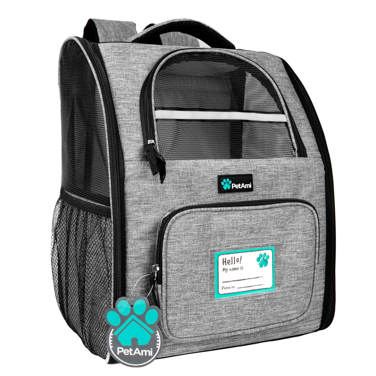 PetAmi dog backpack carrier side view showing roomy interior for comfortable travel
