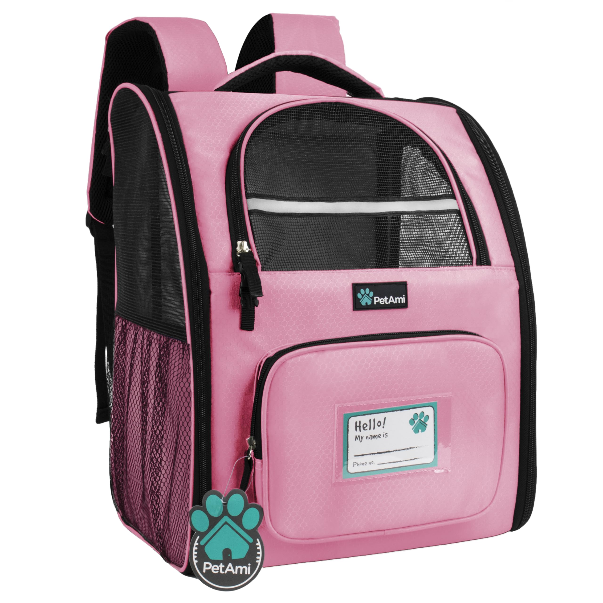 PetAmi dog backpack carrier side view showing roomy interior for comfortable hikes