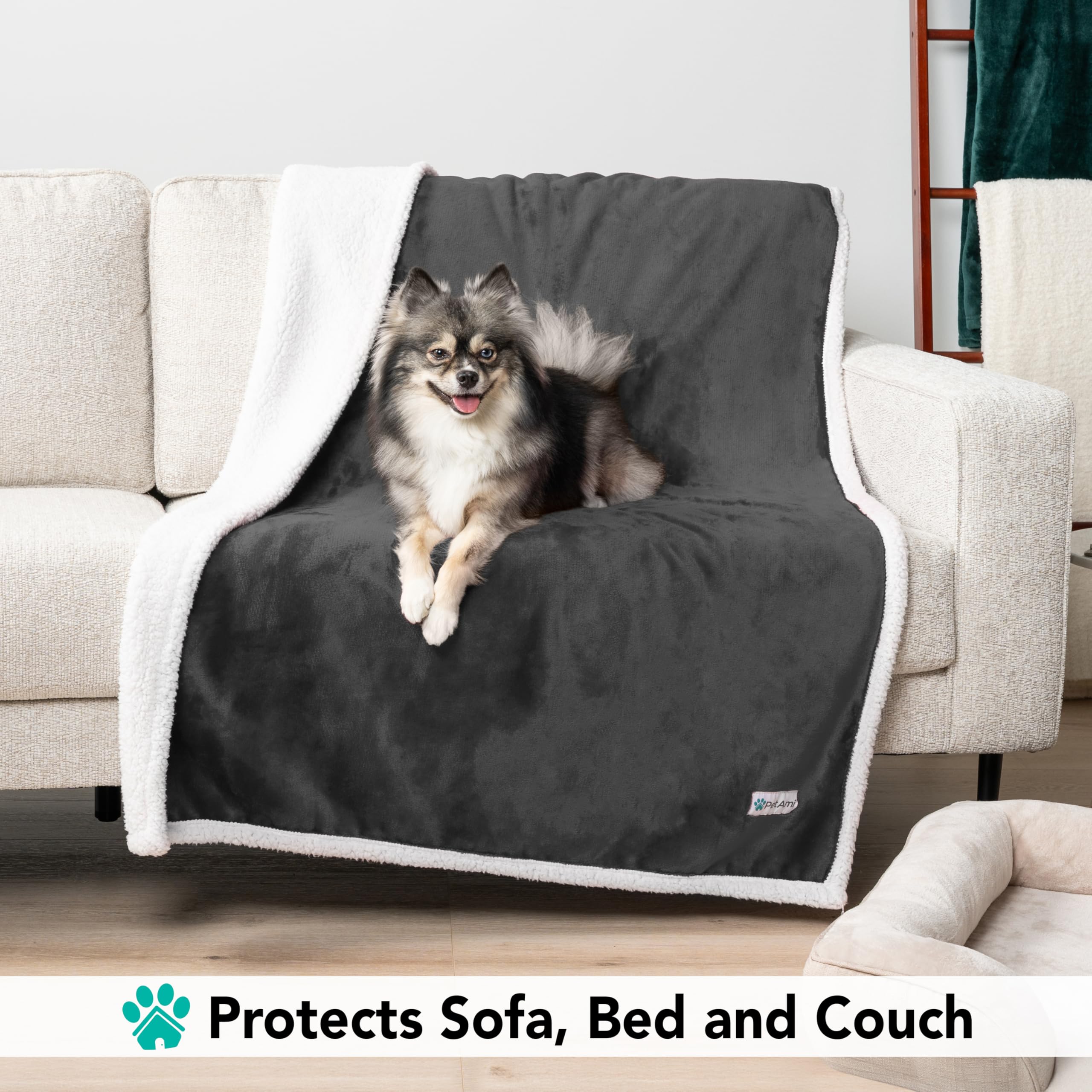 PetAmi dog blanket couch protection guards furniture from hair and spills