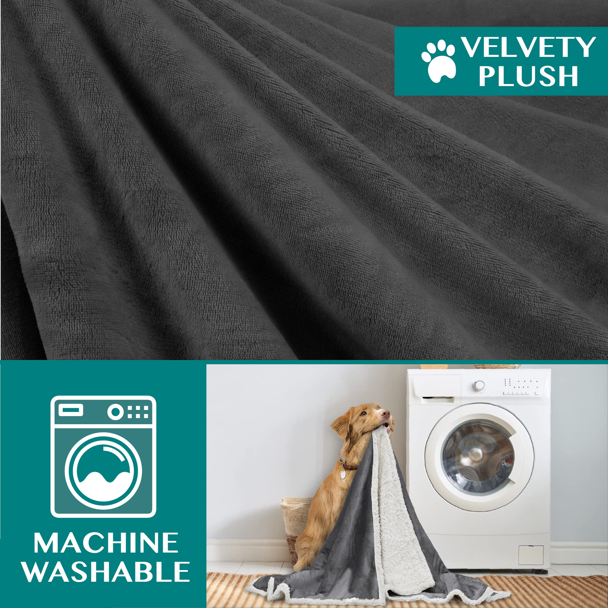 PetAmi dog blanket durable double-stitched edge for long-lasting use