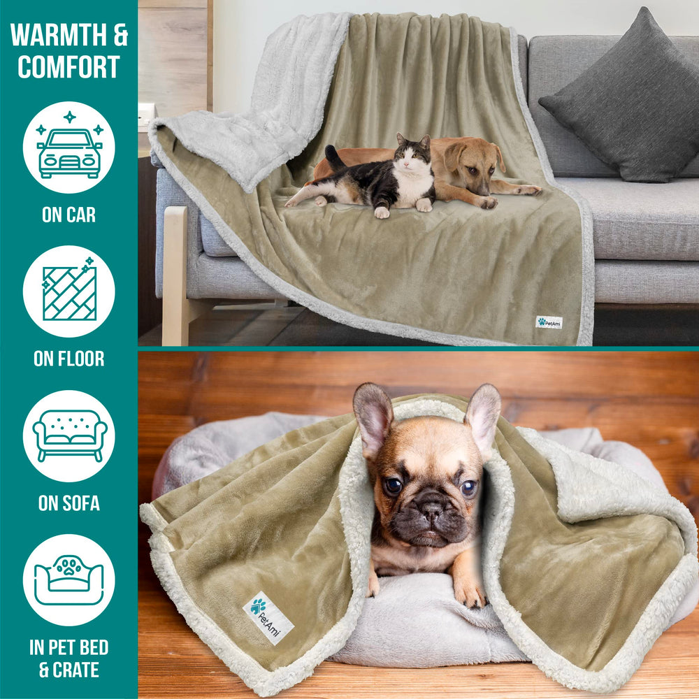 PetAmi dog blanket durable-stitching closeup emphasizes long-lasting protection