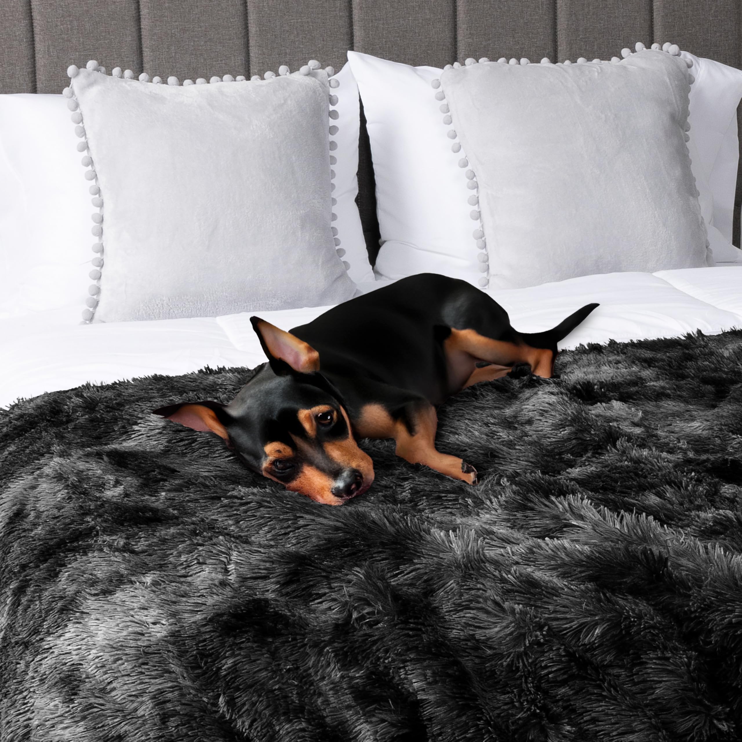 PetAmi faux fur side offers plush comfort for naps.