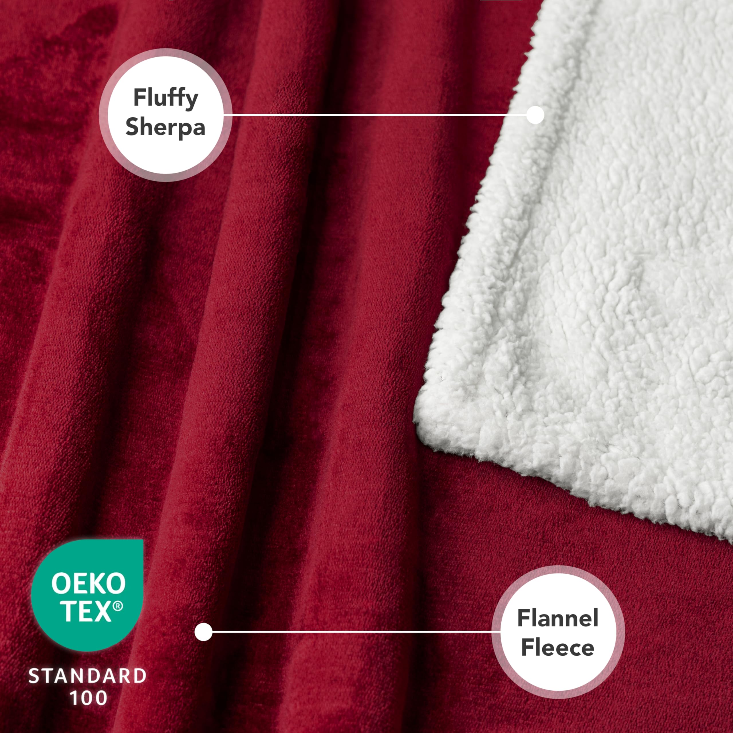PetAmi dog blanket maroon 40x60 on bed adds cozy cushioning for naps.