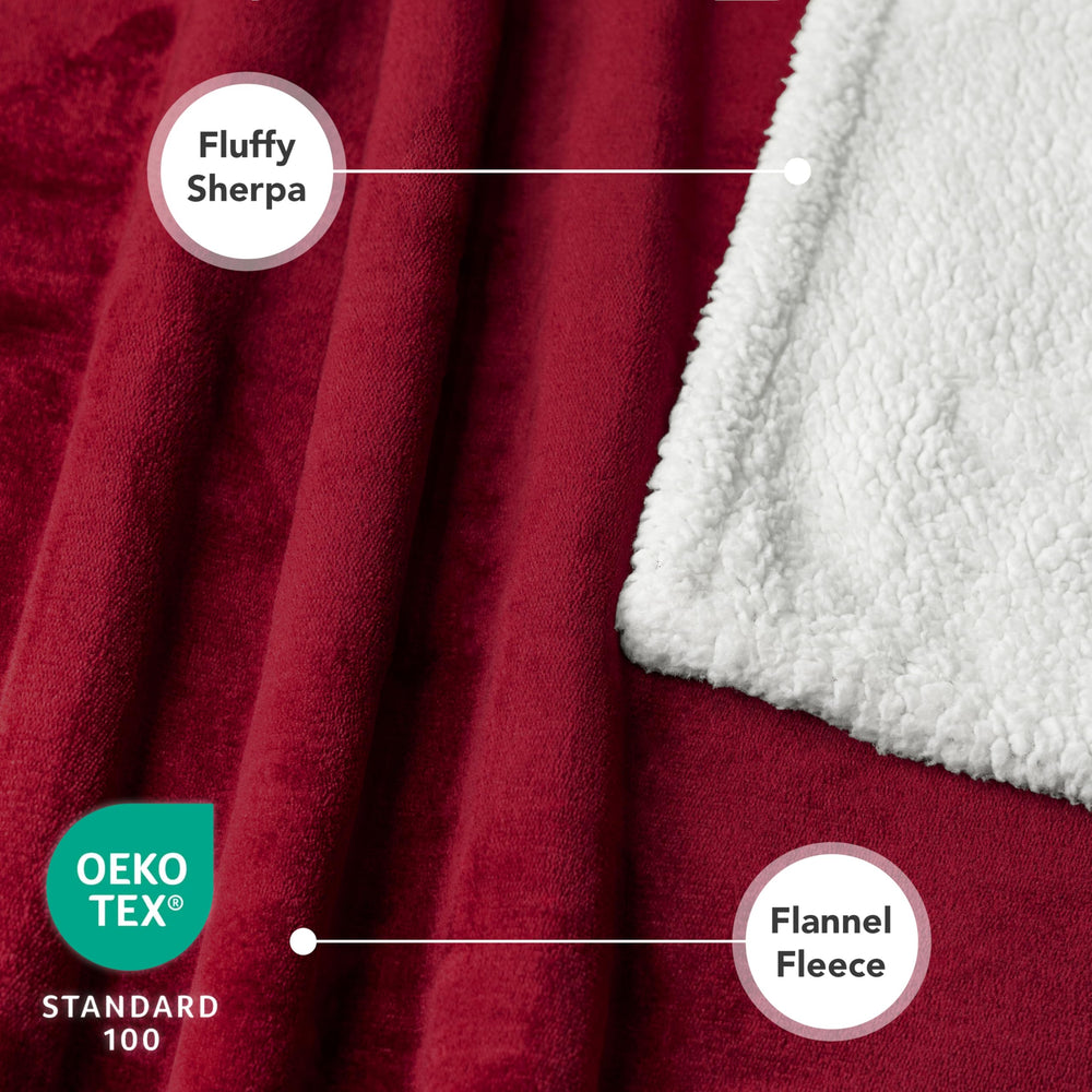 PetAmi dog blanket maroon 40x60 on bed adds cozy cushioning for naps.